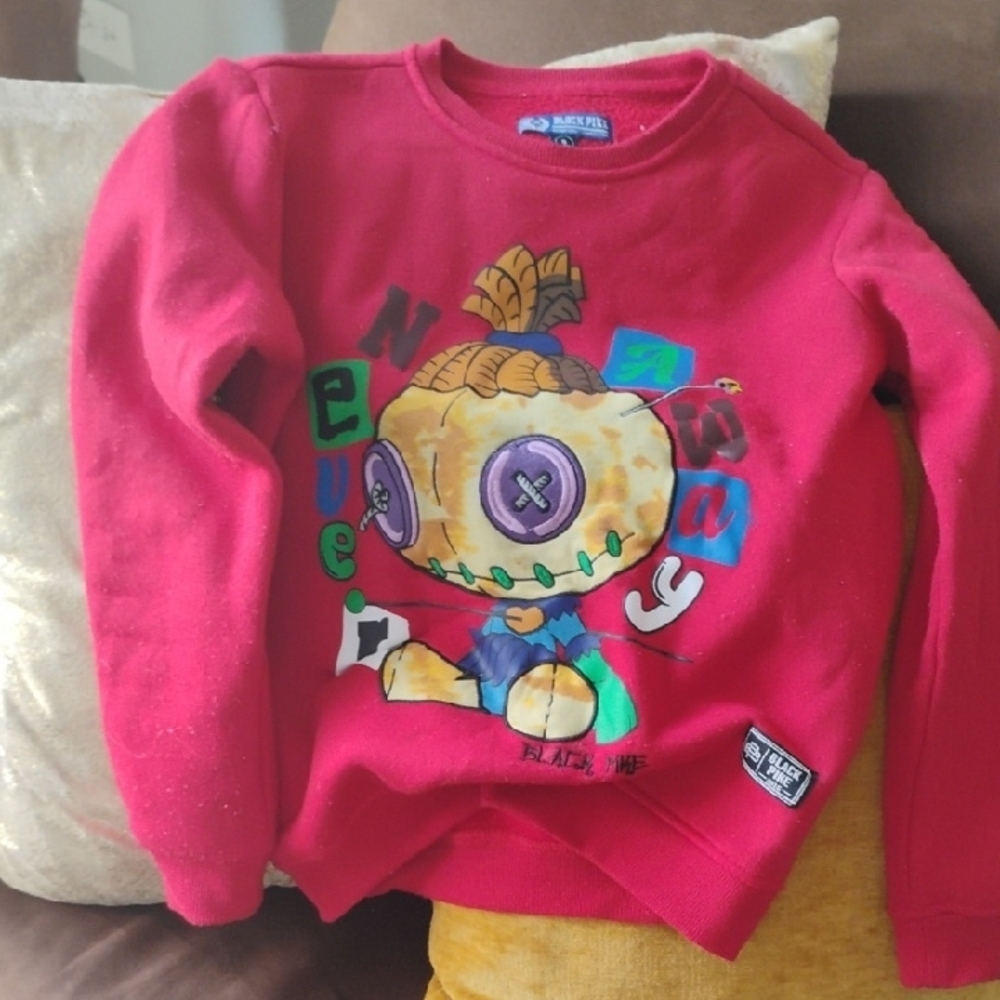 Kids Red Graphic Sweatshirt